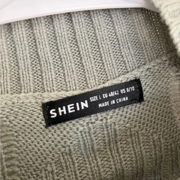 SHEIN Gray Cowl Neck Sweater - Picture 4 of 4